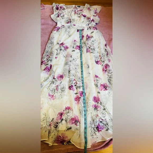 Torrid Floral Maxi Dress - Pink and Cream - Picture 16 of 16